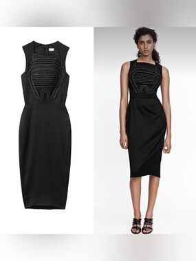 NWT H&M Olivia Wilde Conscious Exclusive Black Dress - Size 10